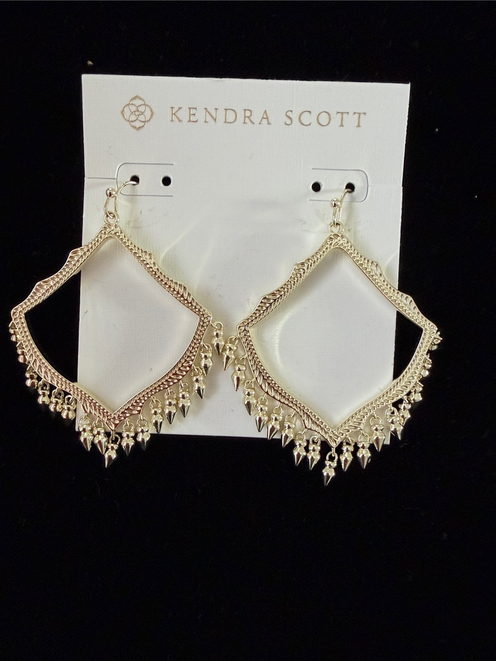 Kendra Scott Gold Filigree Fringe Drop Earrings